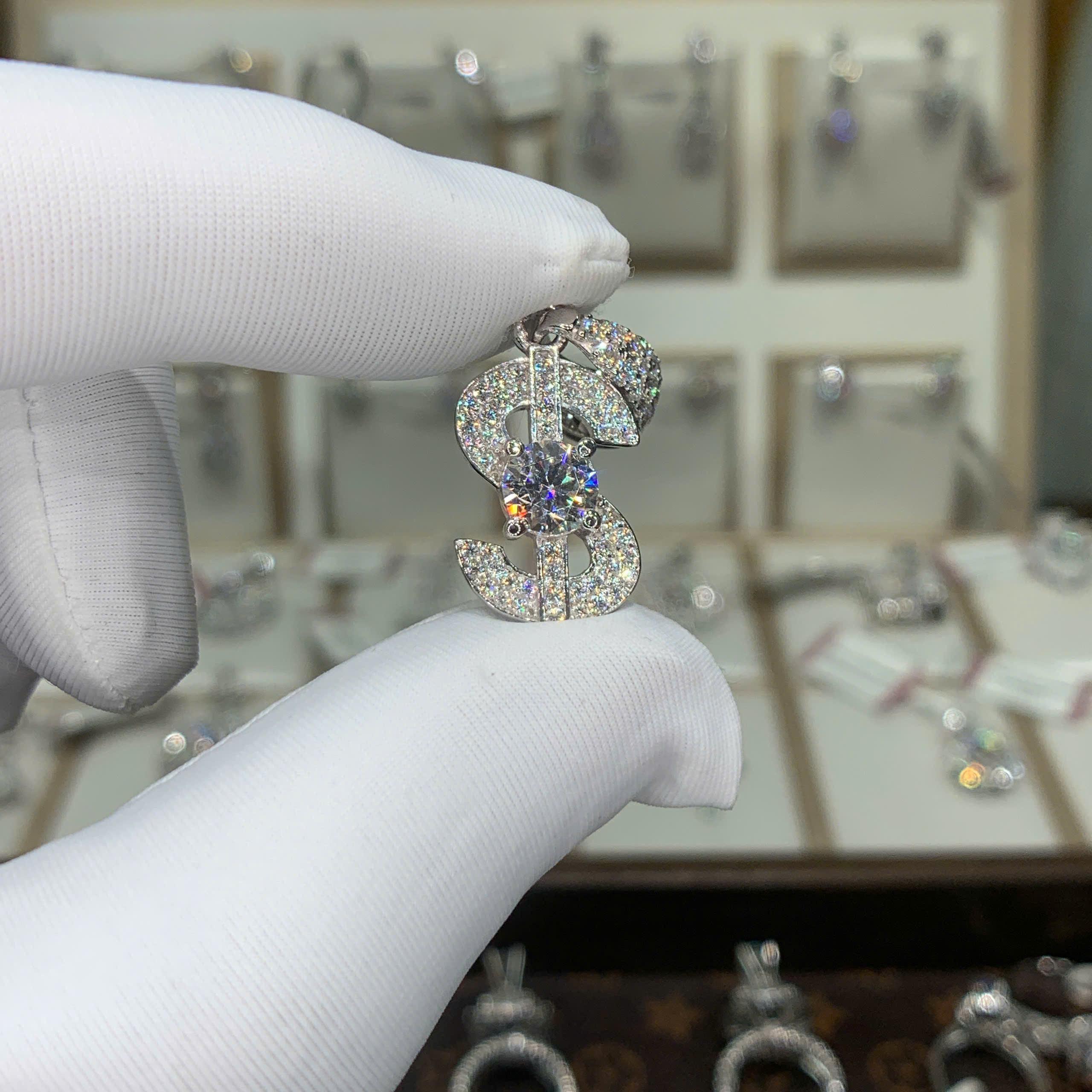 Mặt dây chuyền kim cương Moissanite GRA (M511997) - Ảnh 3
