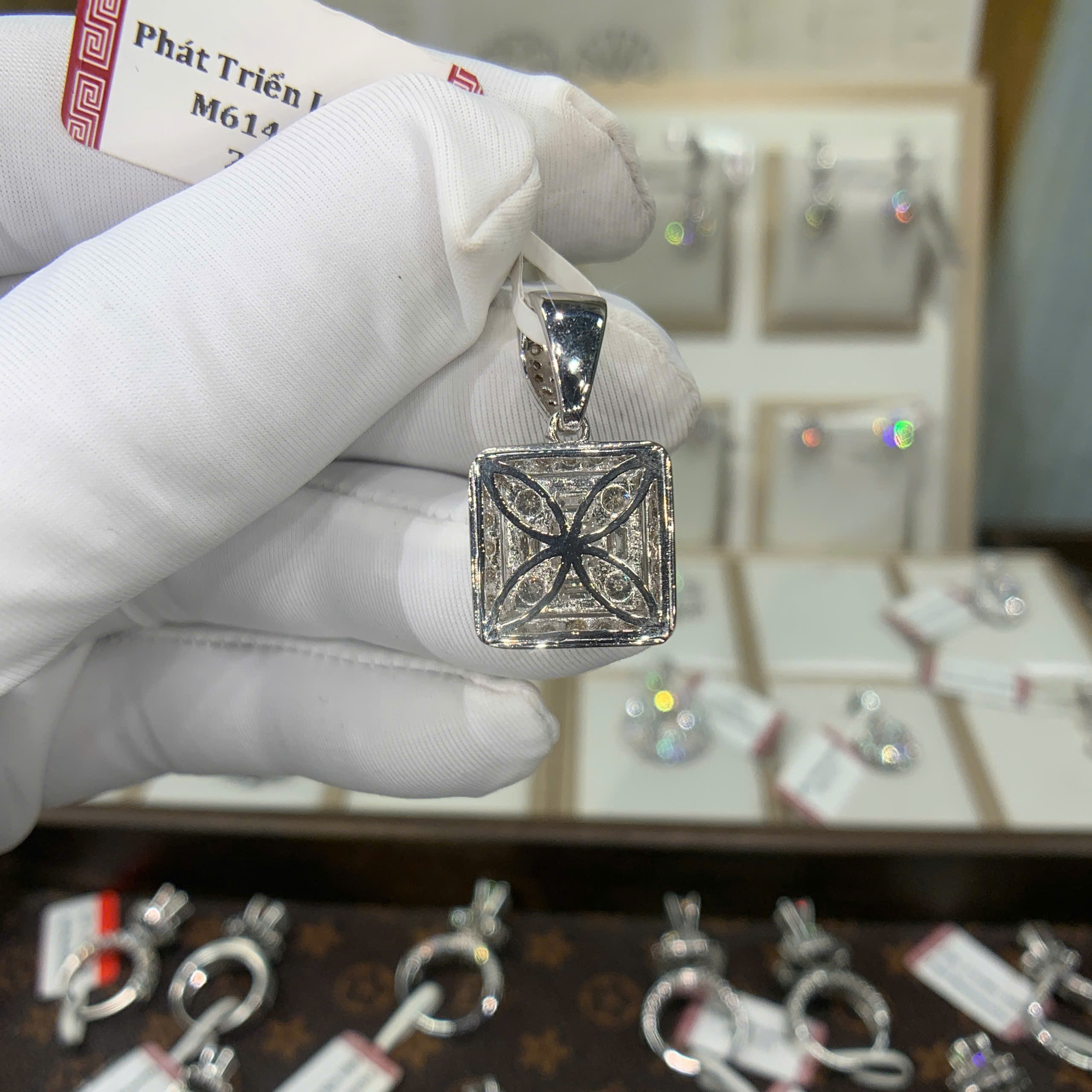 Mặt dây chuyền kim cương Moissanite GRA (M614497) - Ảnh 2