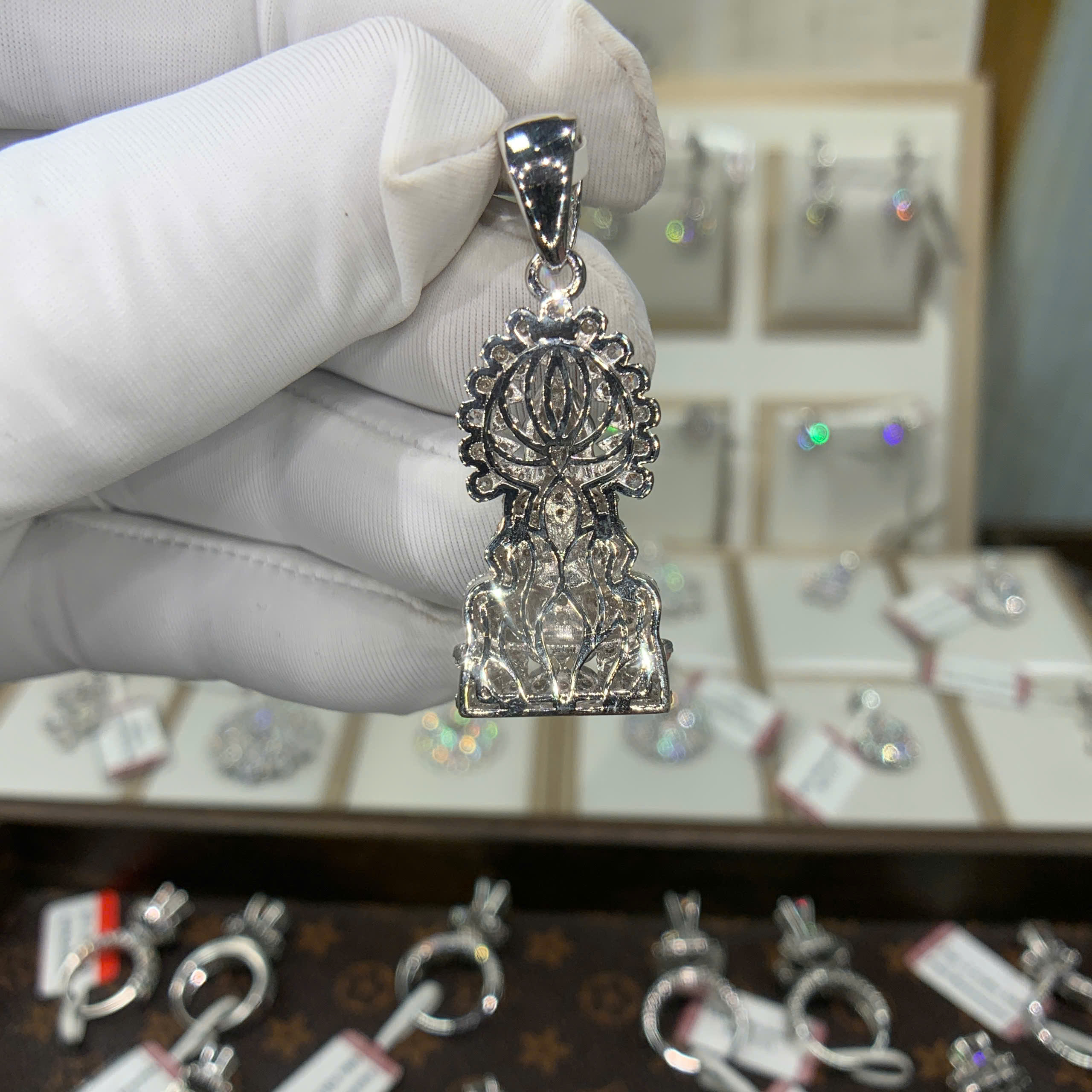 Mặt dây chuyền kim cương Moissanite GRA (M915687) - Ảnh 2