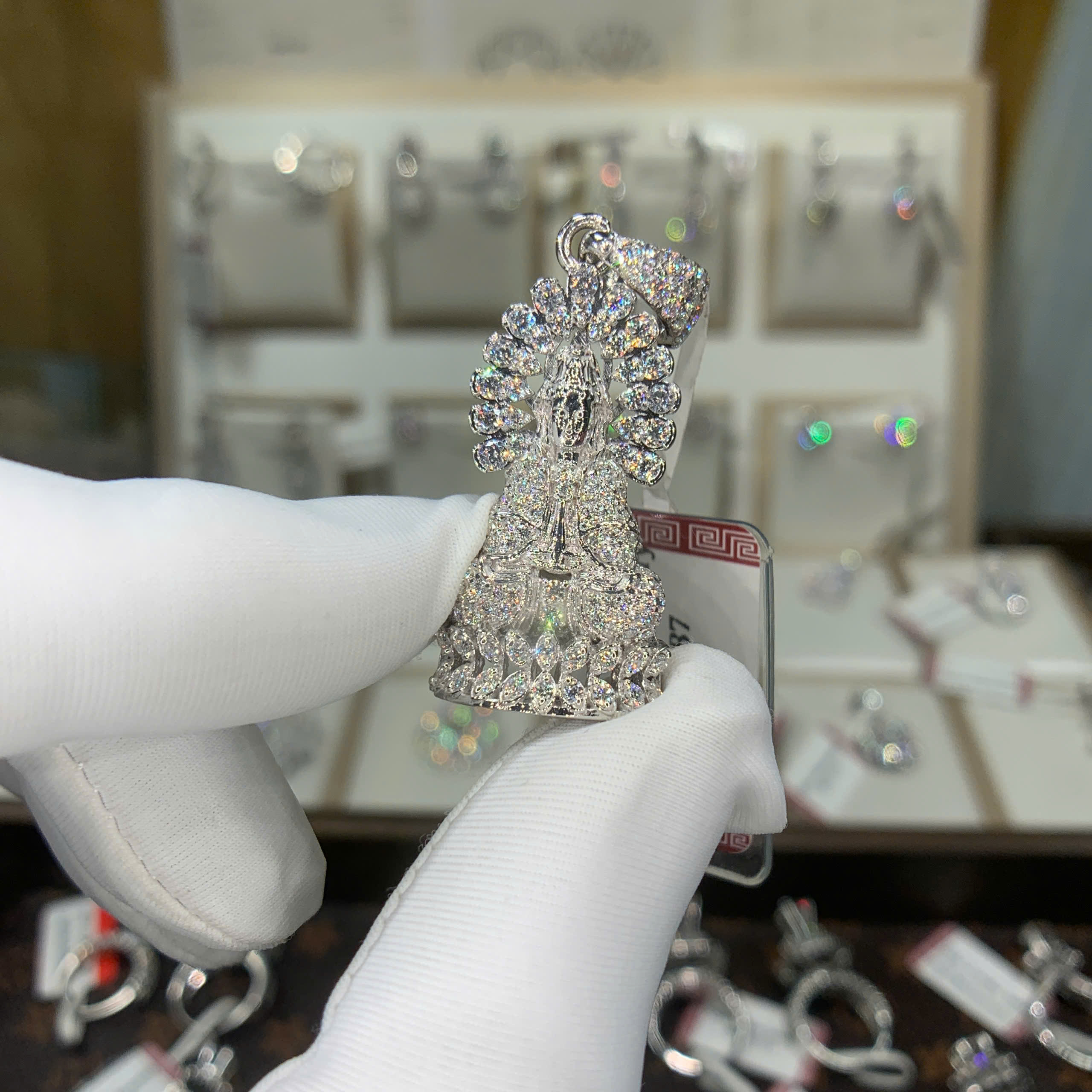Mặt dây chuyền kim cương Moissanite GRA (M915687) - Ảnh 3