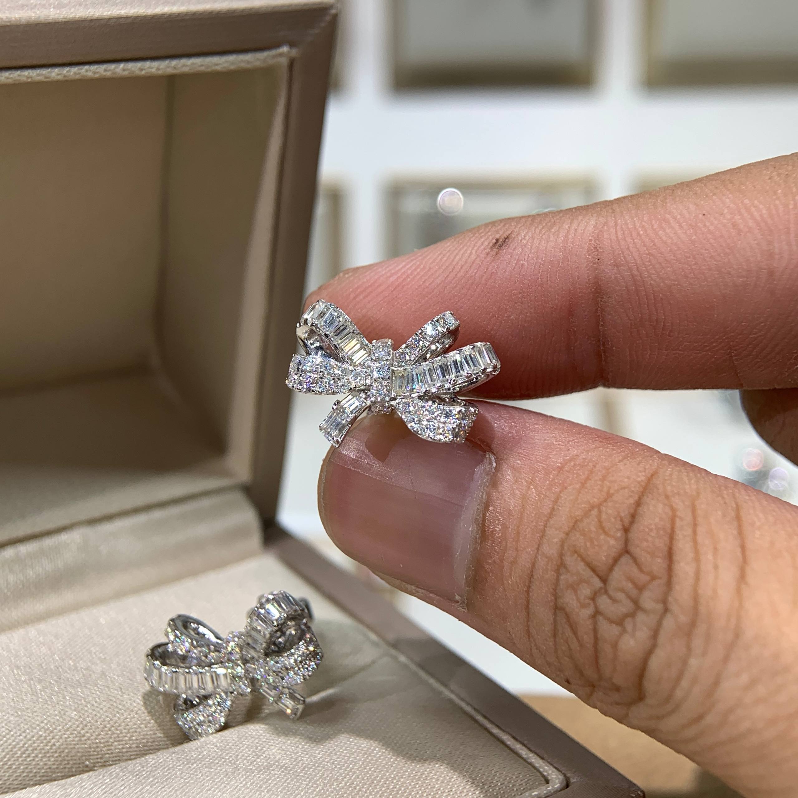Bông tai kim cương Moissanite GRA (A863) - Ảnh 6