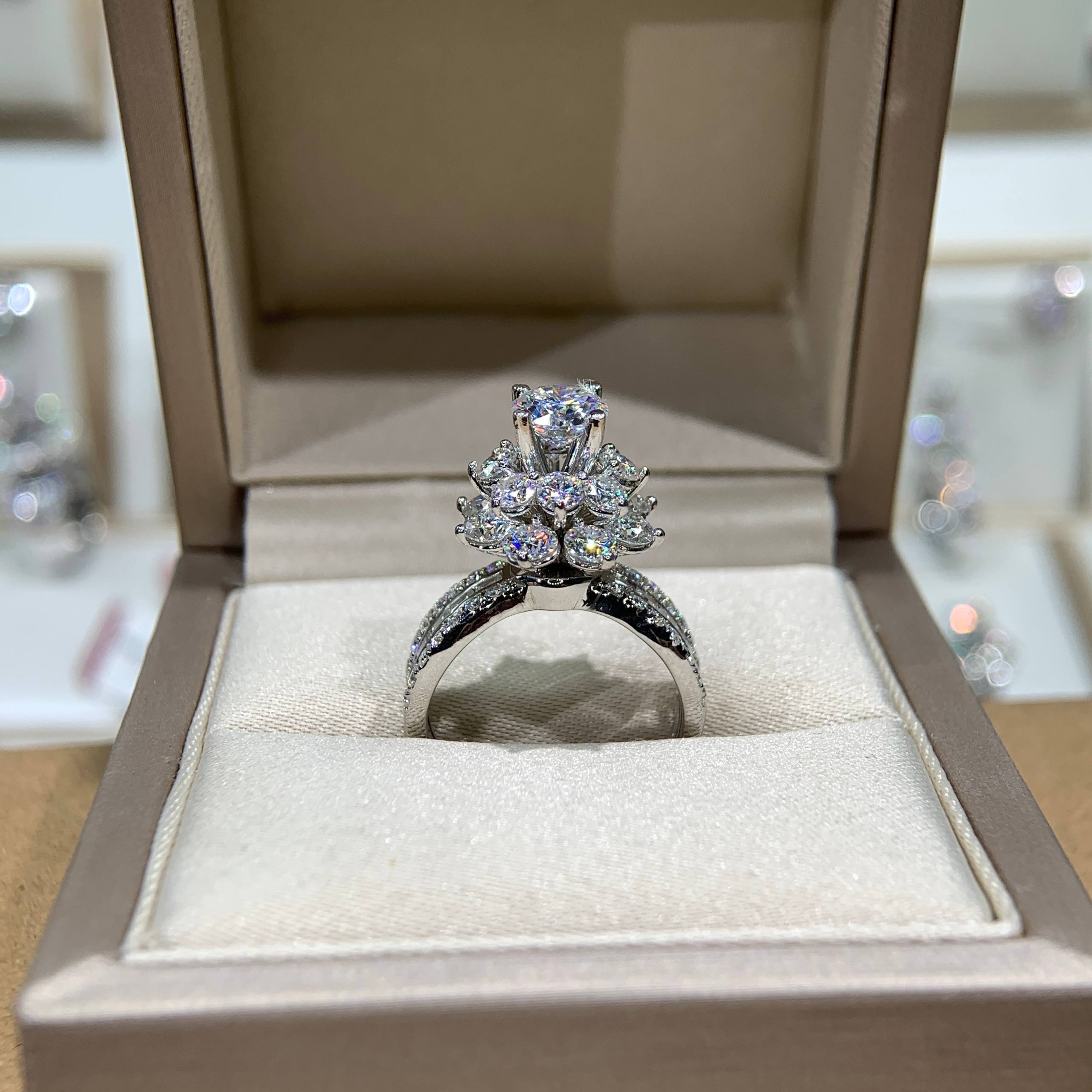Nhẫn kim cương Moissanite GRA (B002) - Ảnh 4
