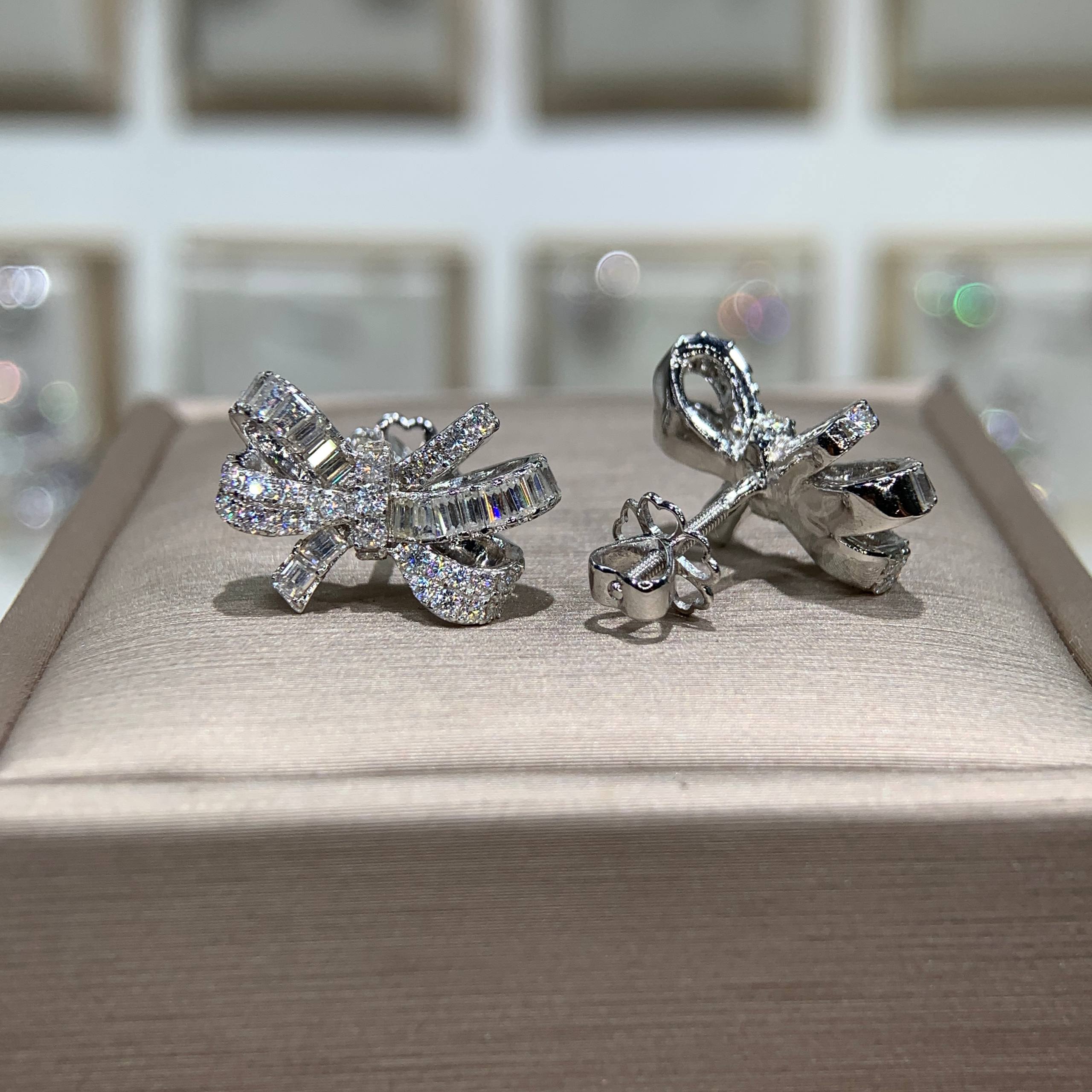 Bông tai kim cương Moissanite GRA (A863) - Ảnh 4