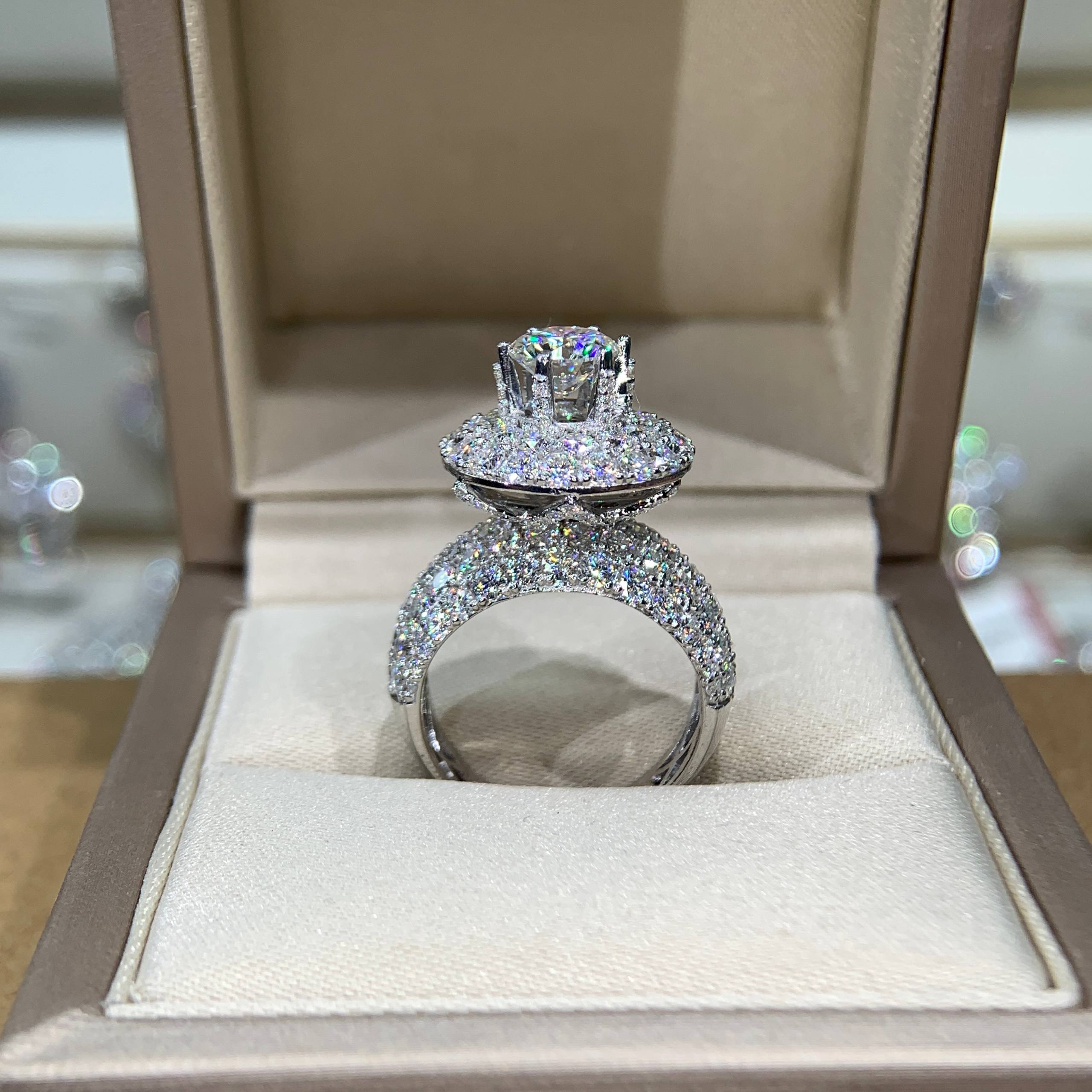 Nhẫn kim cương Moissanite GRA (B391) - Ảnh 3