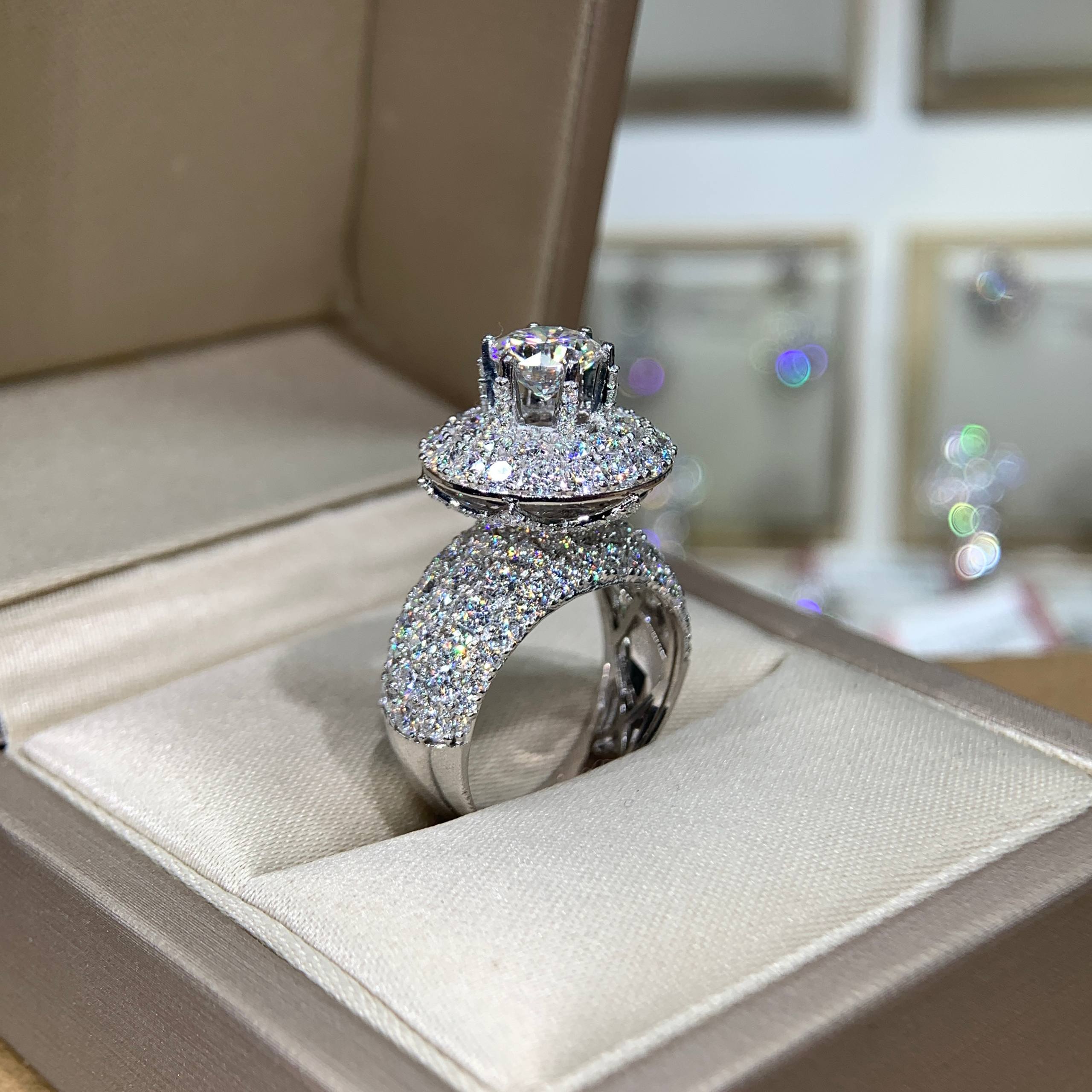 Nhẫn kim cương Moissanite GRA (B391)