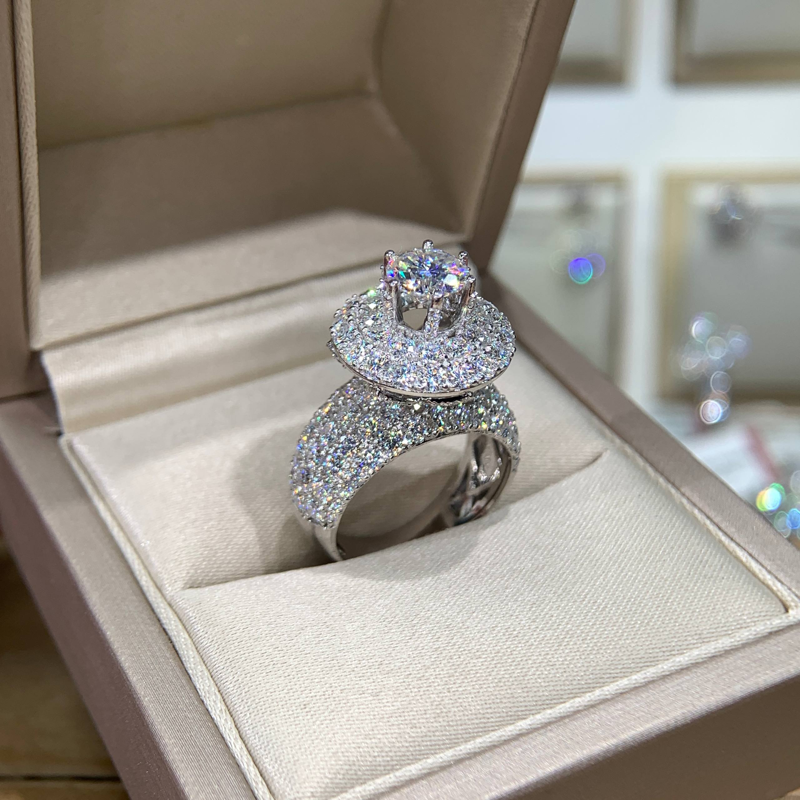 Nhẫn kim cương Moissanite GRA (B391) - Ảnh 2