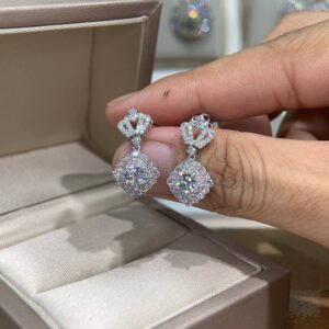 Bông tai kim cương Moissanite GRA (A296)