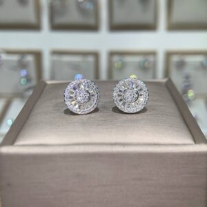 Bông tai kim cương Moissanite GRA (L25)