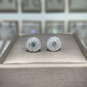 Bông tai kim cương Moissanite GRA (L37)