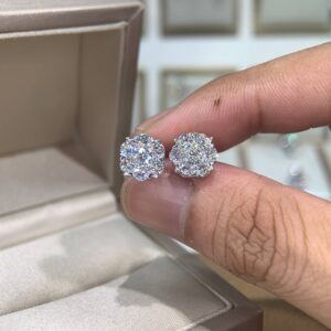 Bông tai kim cương Moissanite GRA (L09)