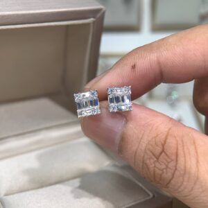 Bông tai kim cương Moissanite GRA (P80)