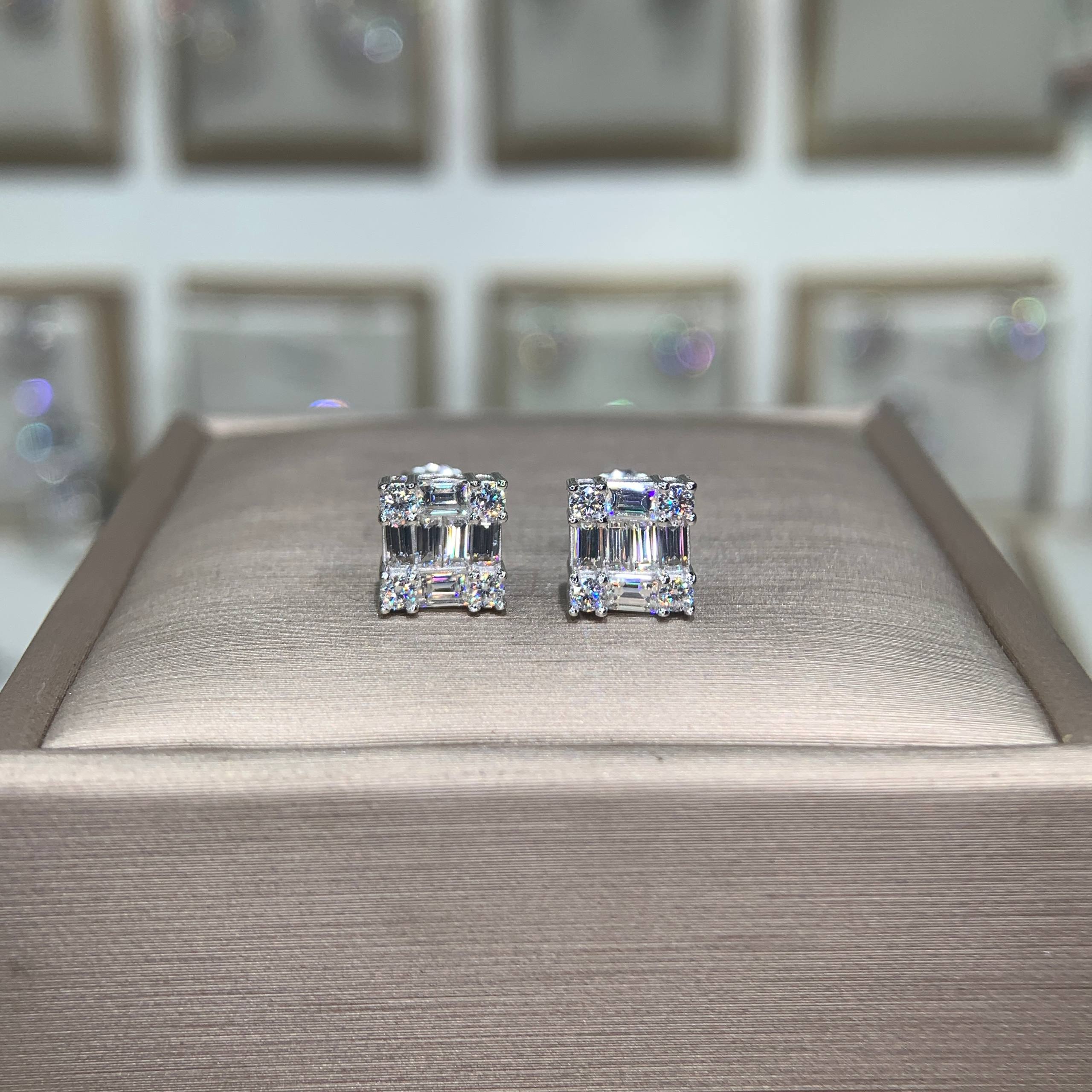 Bông tai kim cương Moissanite GRA (P80) - Ảnh 4