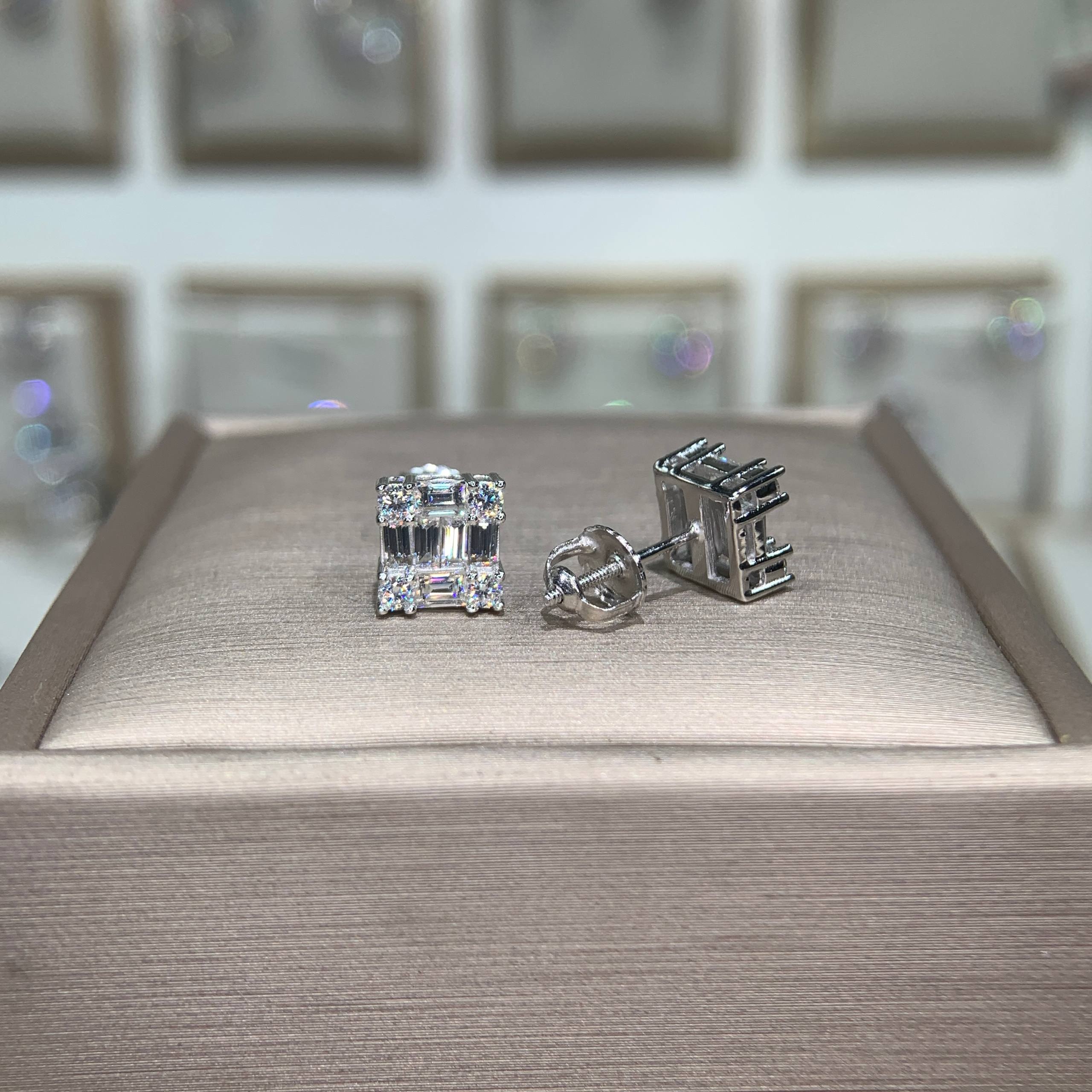 Bông tai kim cương Moissanite GRA (P80) - Ảnh 3