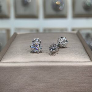 Bông tai kim cương Moissanite GRA (Y36)
