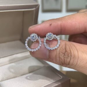Bông tai kim cương Moissanite GRA (Z40)