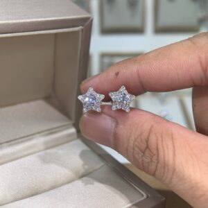 Bông tai kim cương Moissanite GRA (Z33)