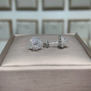 Bông tai kim cương Moissanite GRA (Y17)