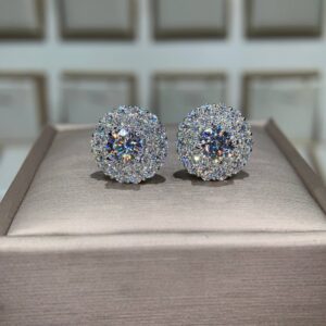 Bông tai kim cương Moissanite GRA (A659)