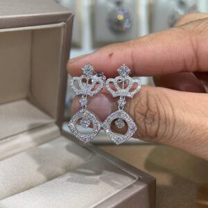 Bông tai kim cương Moissanite GRA (A264)