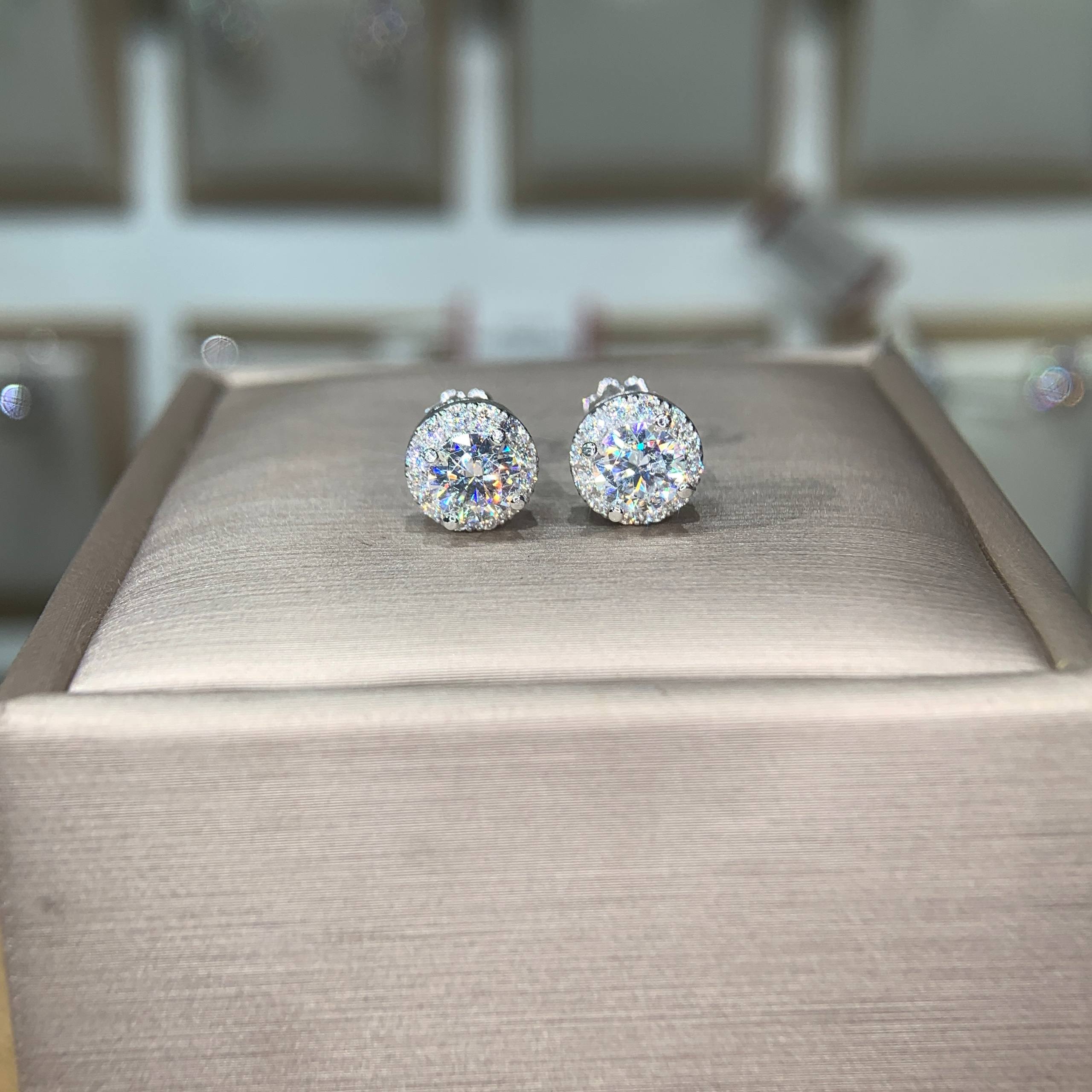 Bông tai kim cương Moissanite GRA (Z71) - Ảnh 7