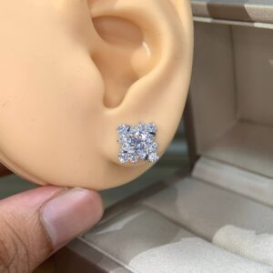 Bông tai kim cương Moissanite GRA (A052)