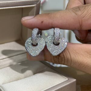 Bông tai kim cương Moissanite GRA (B038)