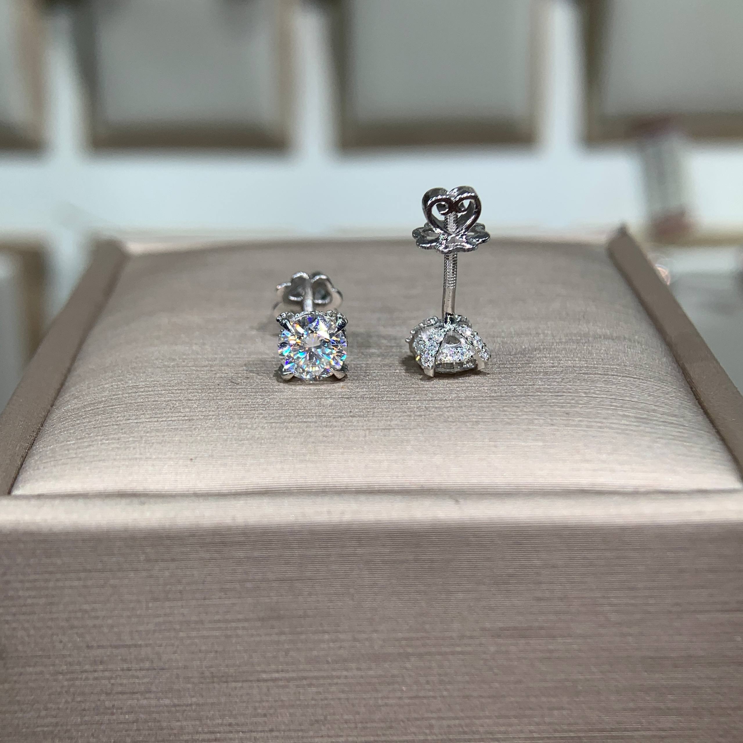 Bông tai kim cương Moissanite GRA (Y35) - Ảnh 6