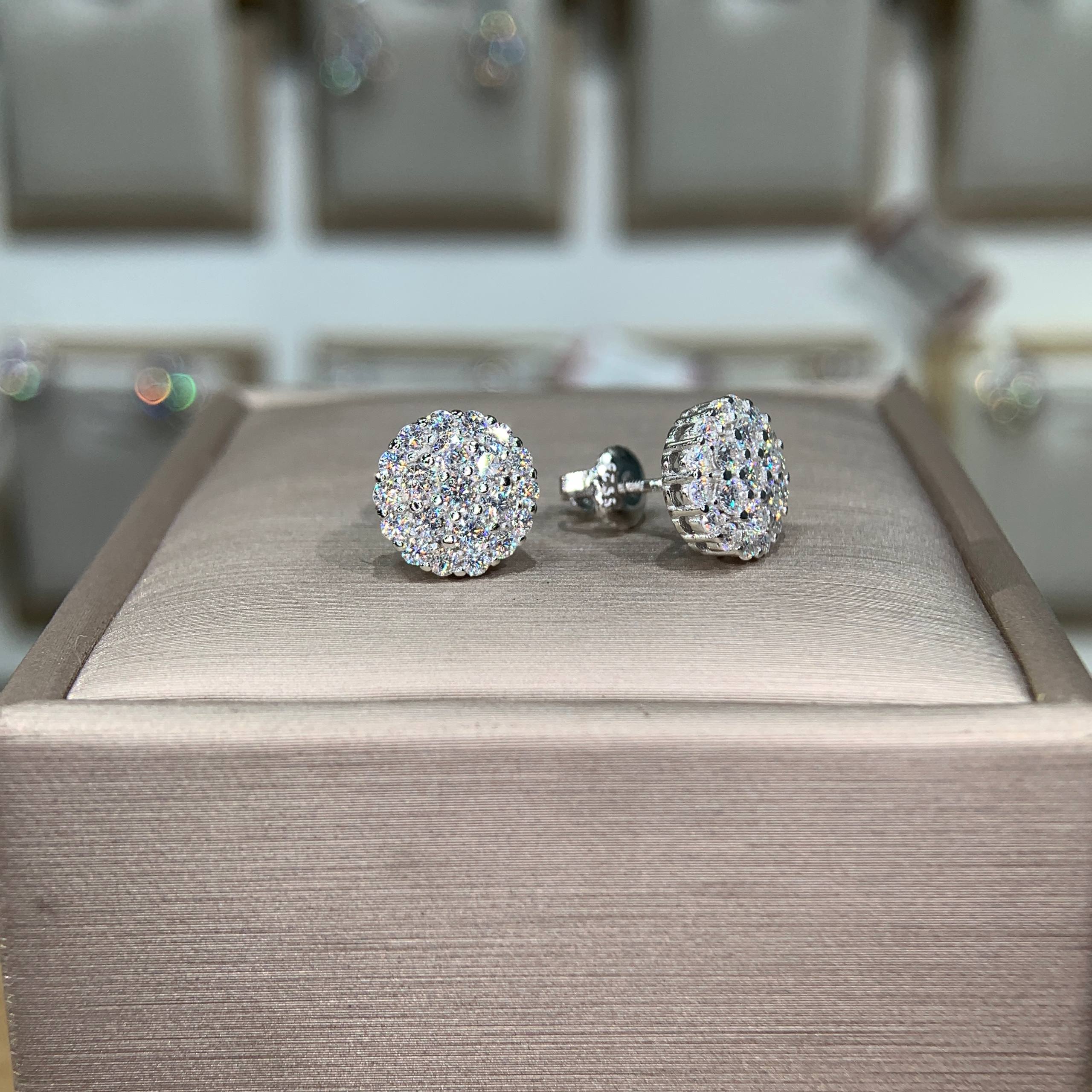 Bông tai kim cương Moissanite GRA (K53) - Ảnh 3