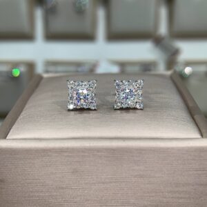 Bông tai kim cương Moissanite GRA (A128)