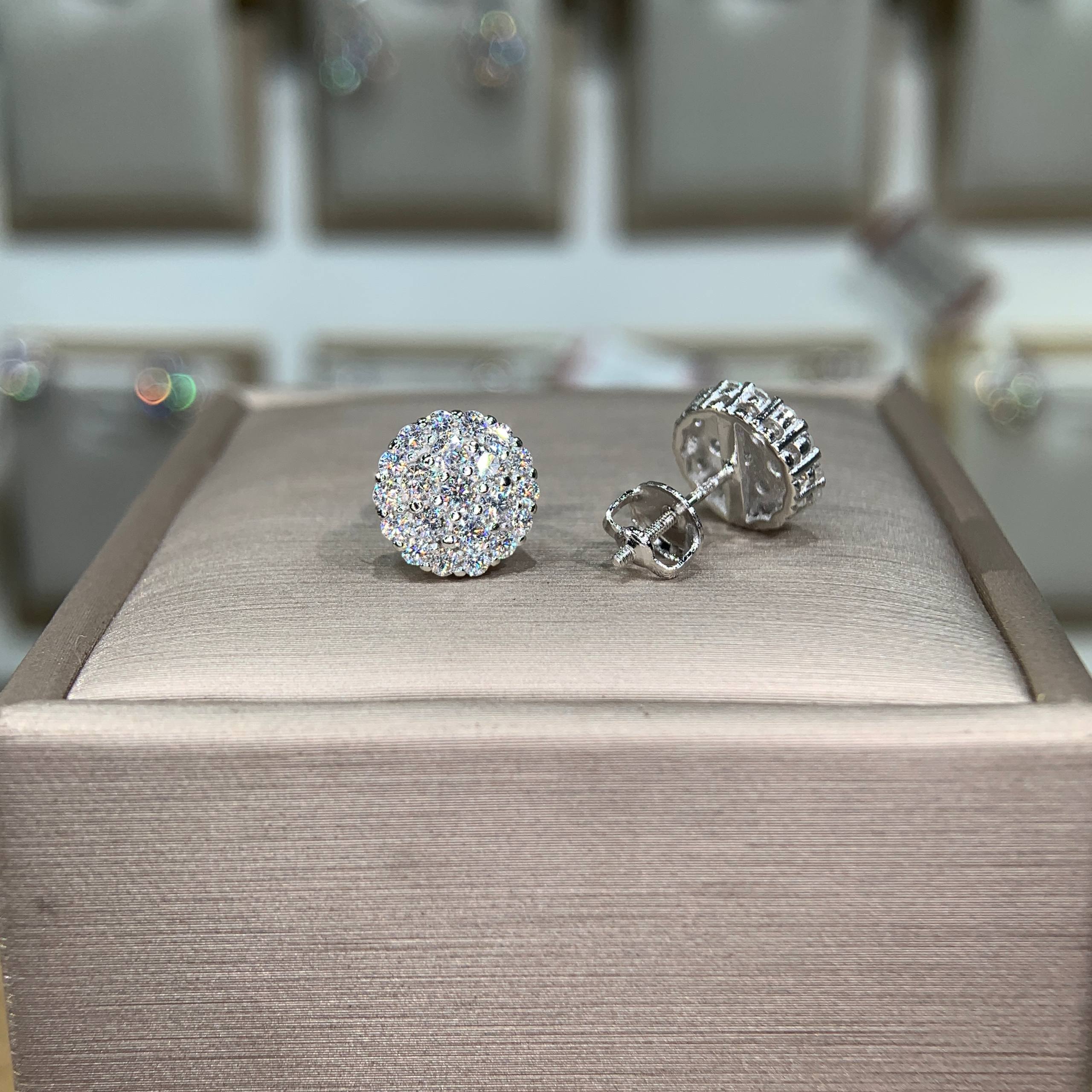 Bông tai kim cương Moissanite GRA (K53) - Ảnh 2
