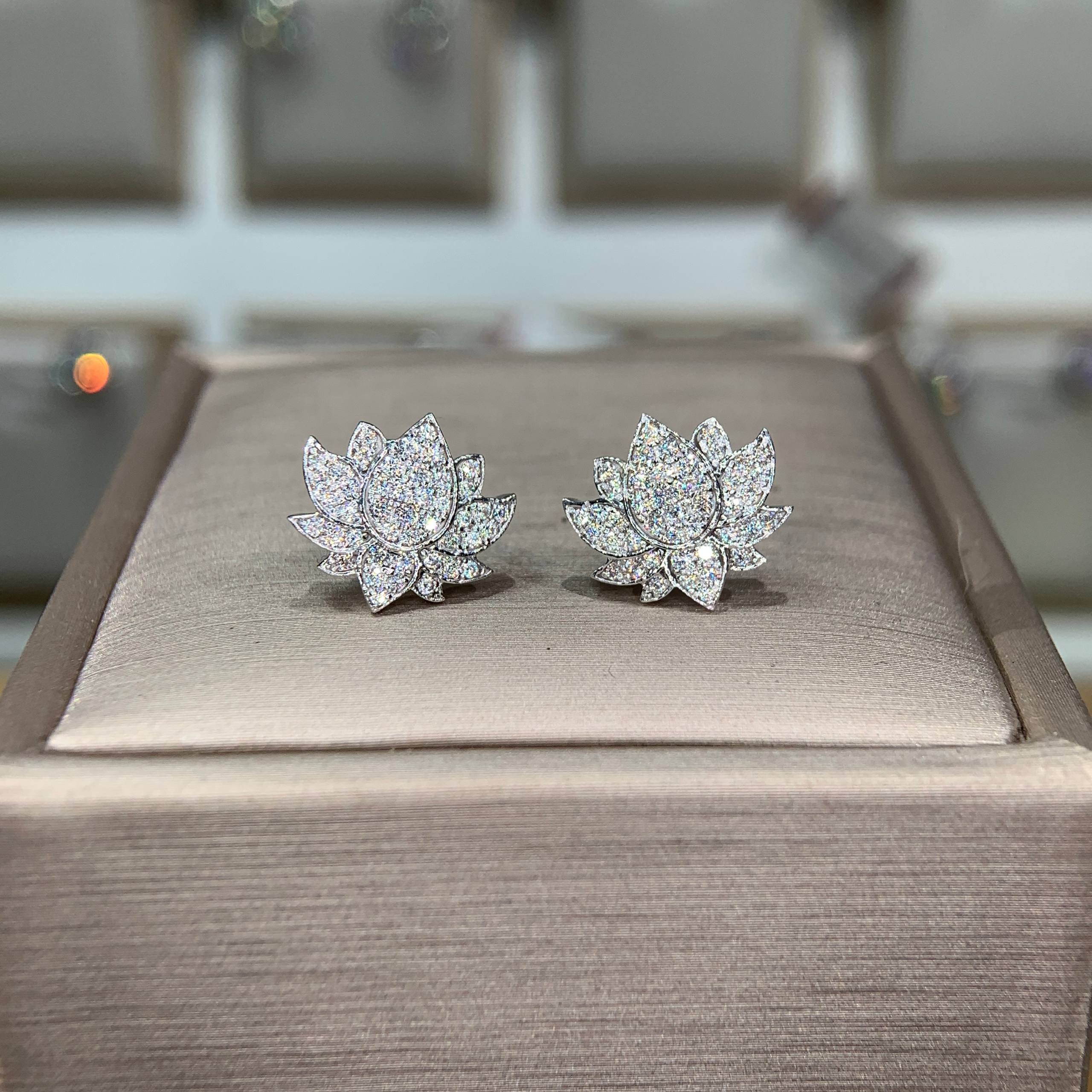 Bông tai kim cương Moissanite GRA (A024) - Ảnh 5