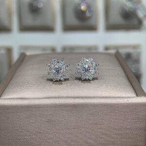 Bông tai kim cương Moissanite GRA (A175)