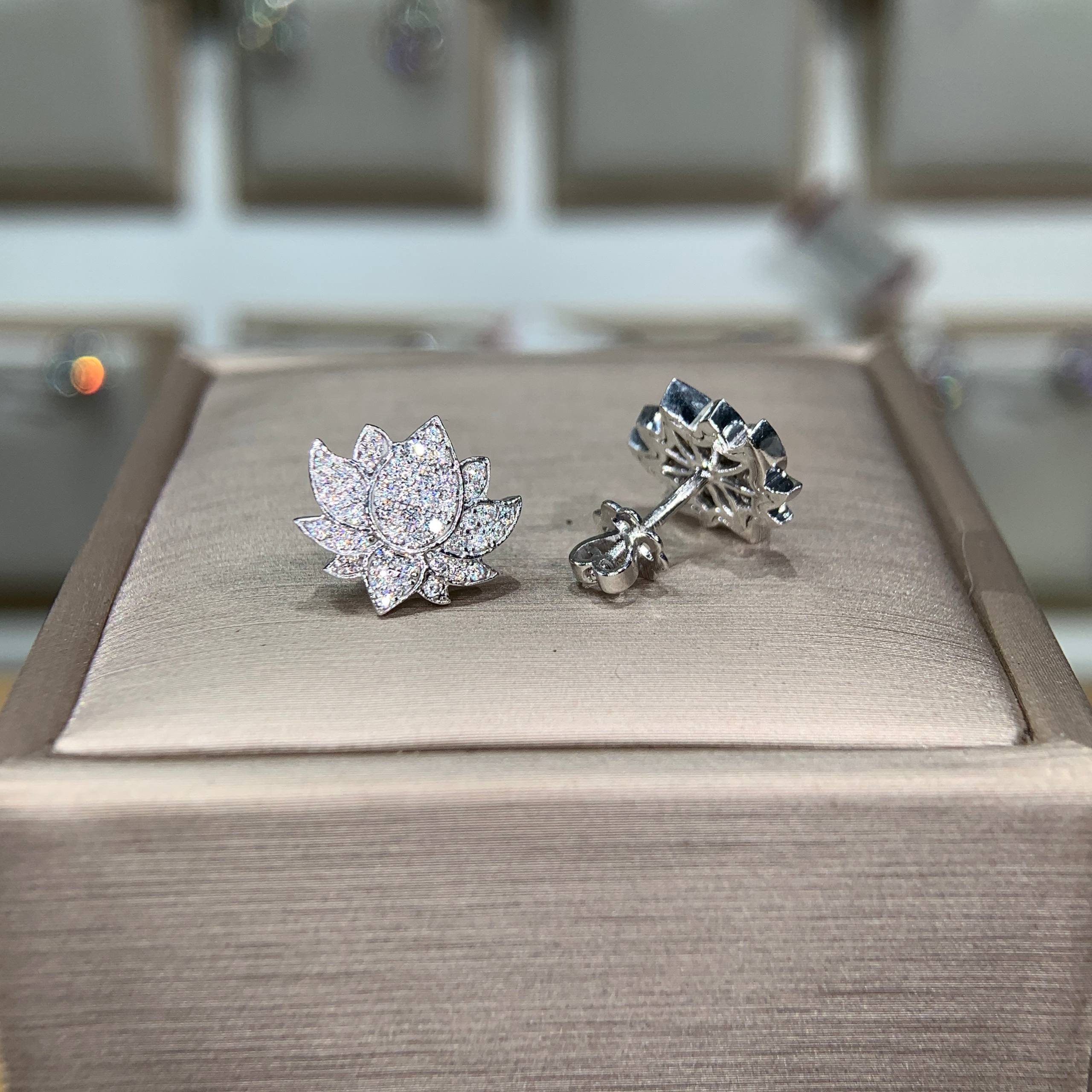 Bông tai kim cương Moissanite GRA (A024) - Ảnh 4