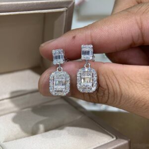 Bông tai kim cương Moissanite GRA (A485)