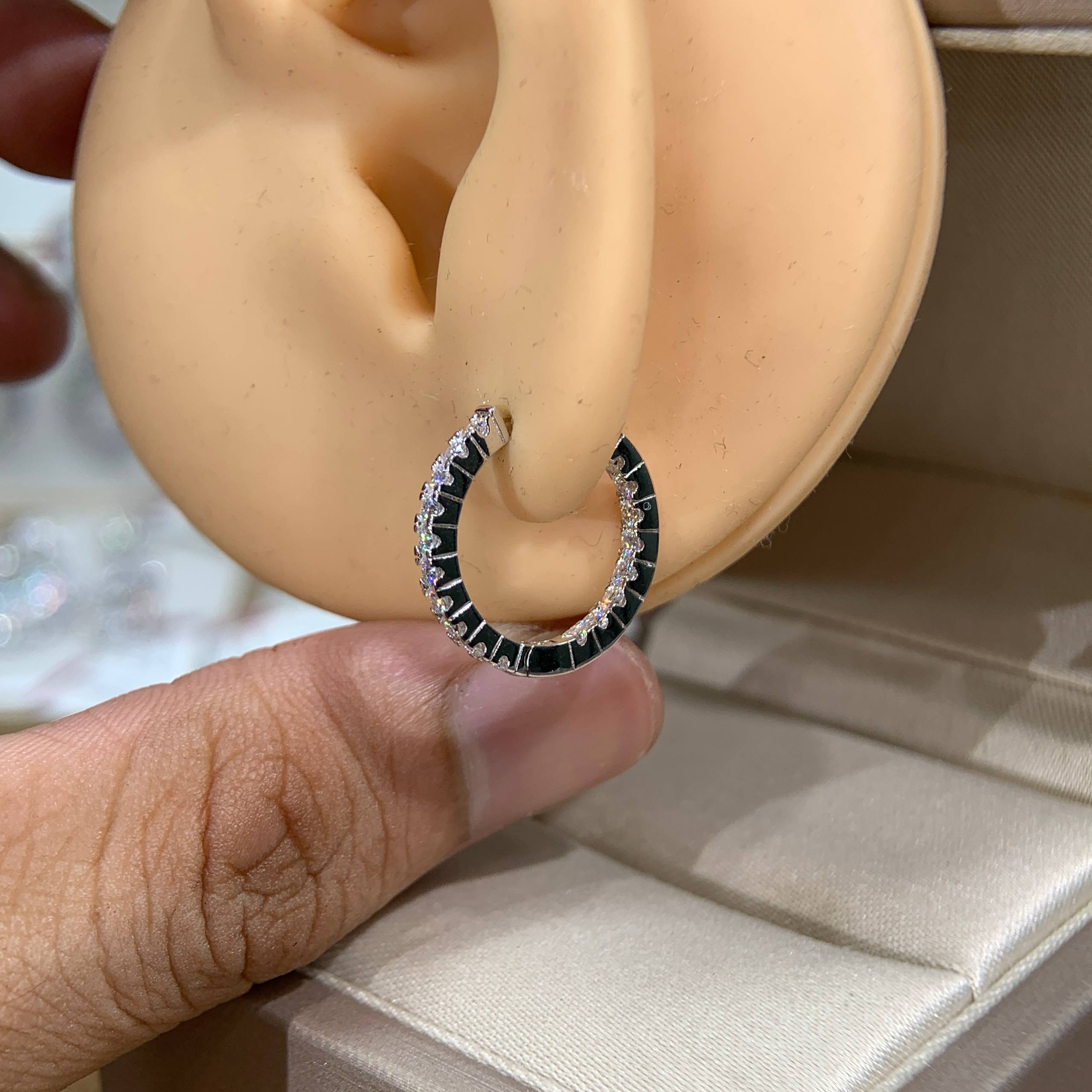 Bông tai kim cương Moissanite GRA (P38) - Ảnh 4