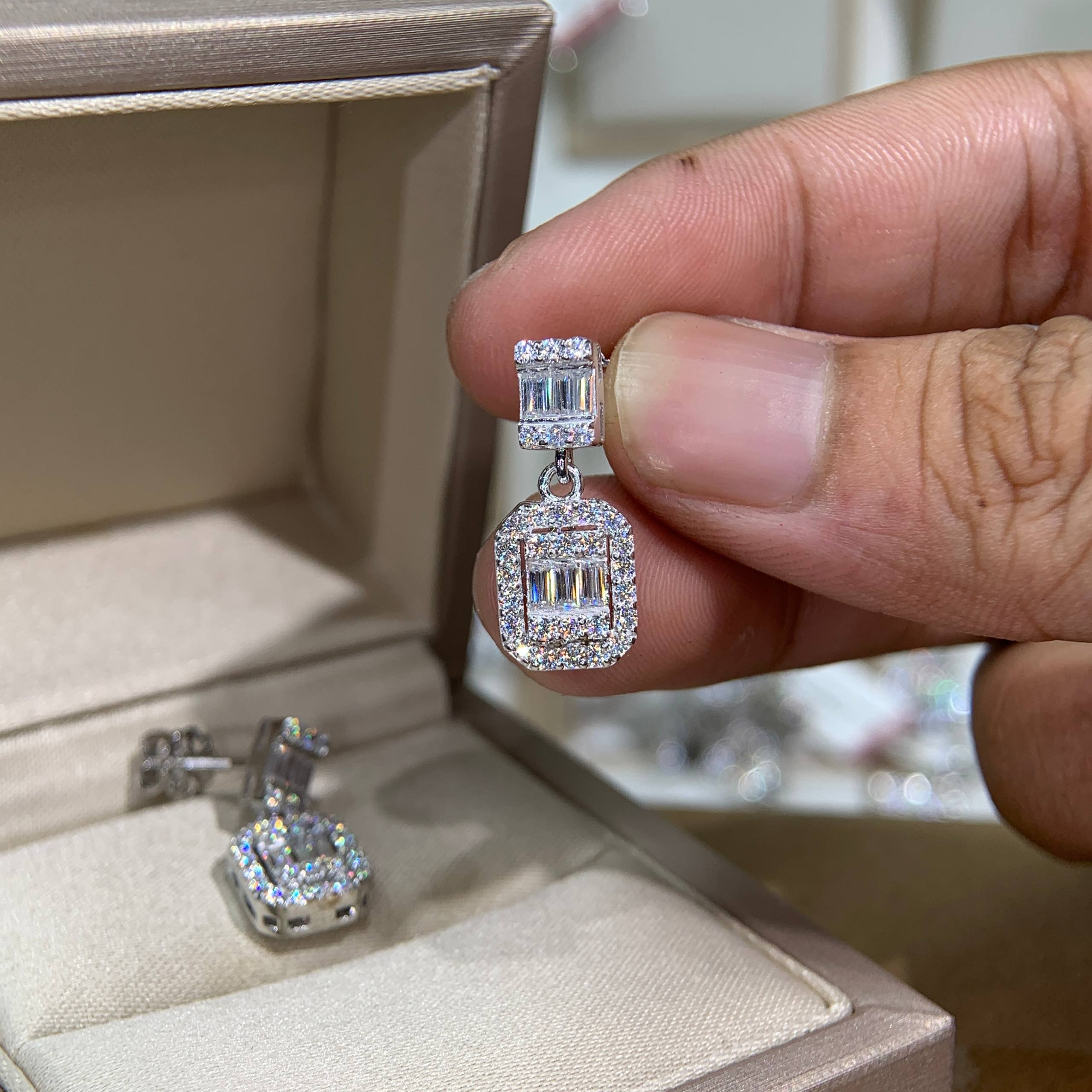 Bông tai kim cương Moissanite GRA (A485) - Ảnh 5