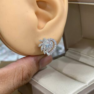 Bông tai kim cương Moissanite GRA (A245)