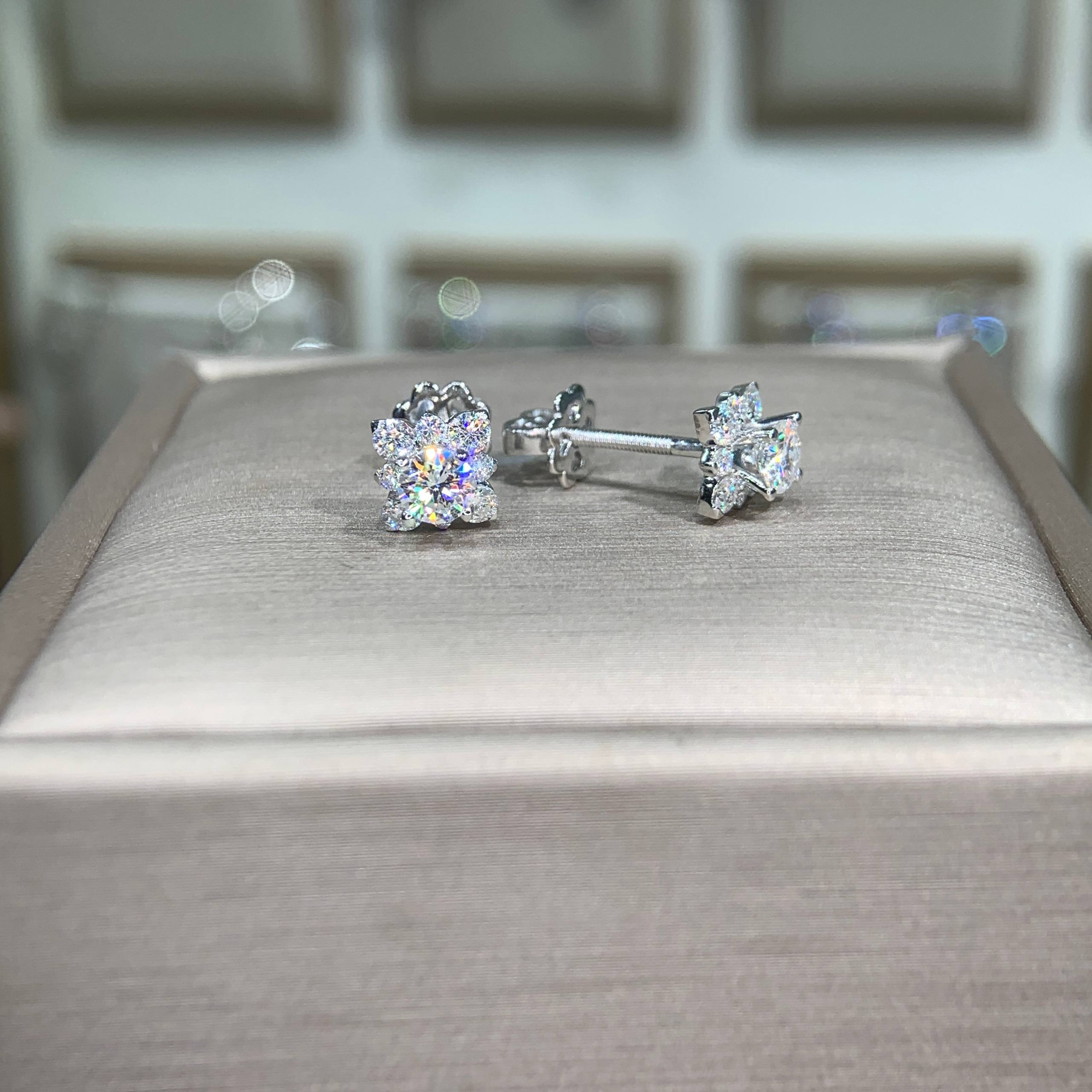 Bông tai kim cương Moissanite GRA (Y53) - Ảnh 4