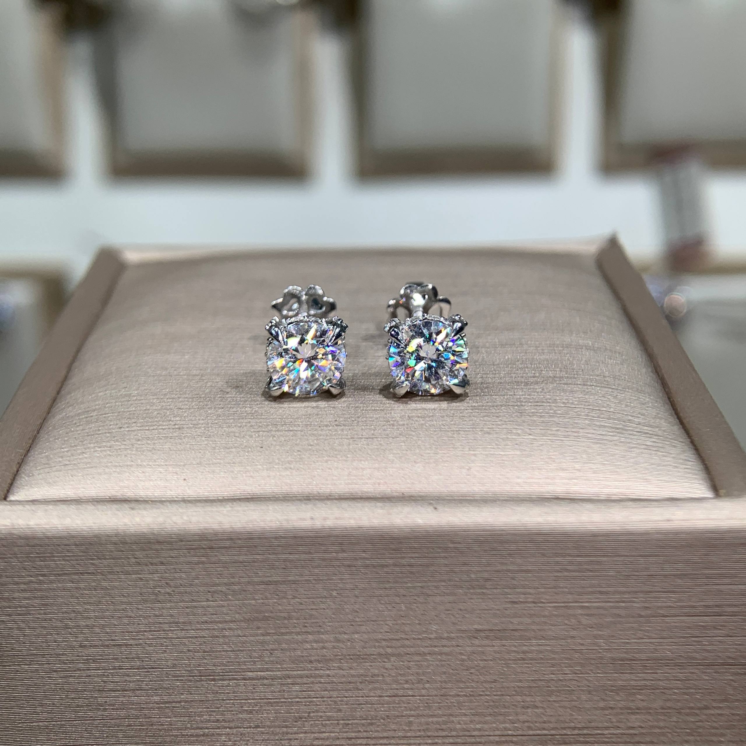 Bông tai kim cương Moissanite GRA (Z25) - Ảnh 6