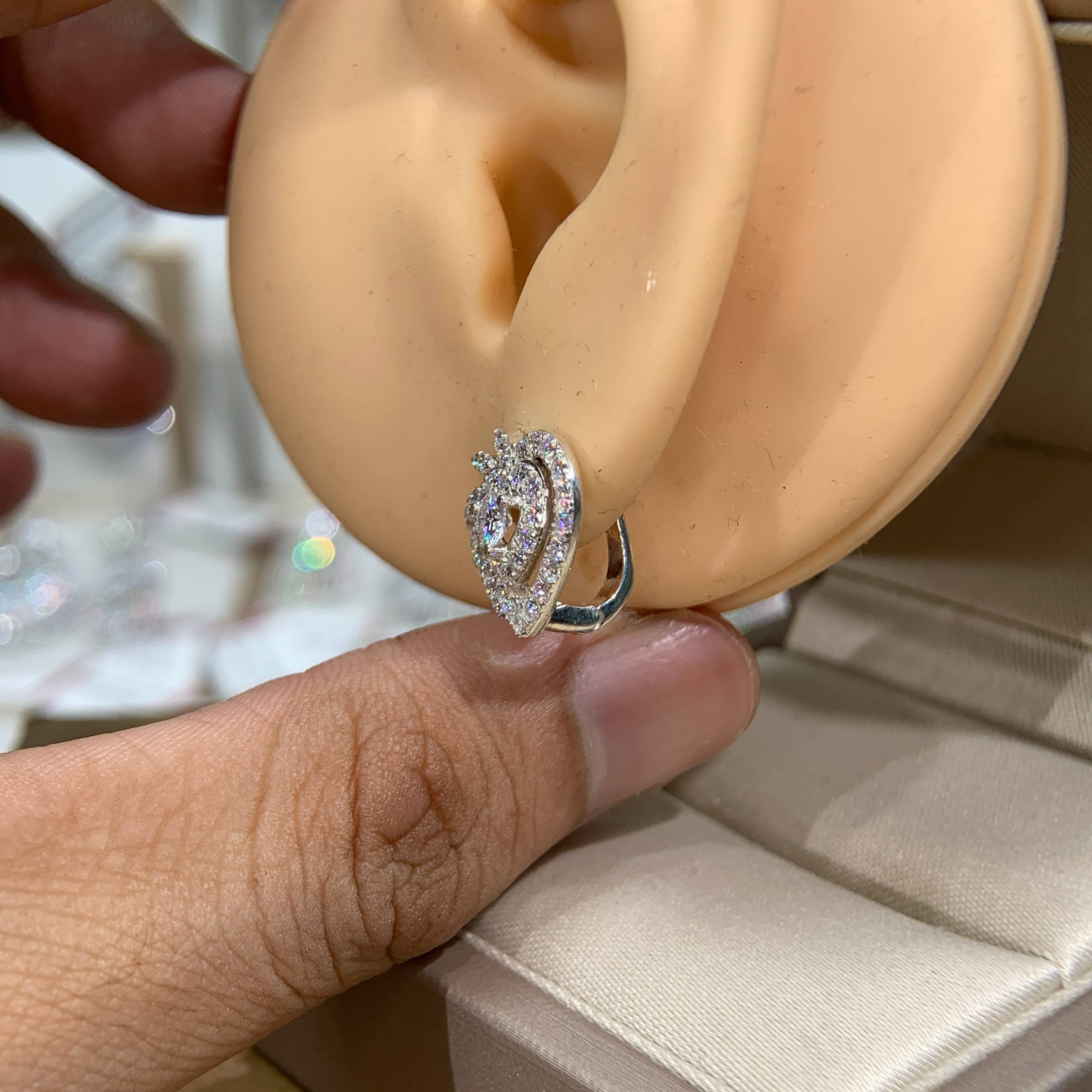 Bông tai kim cương Moissanite GRA (A245) - Ảnh 5