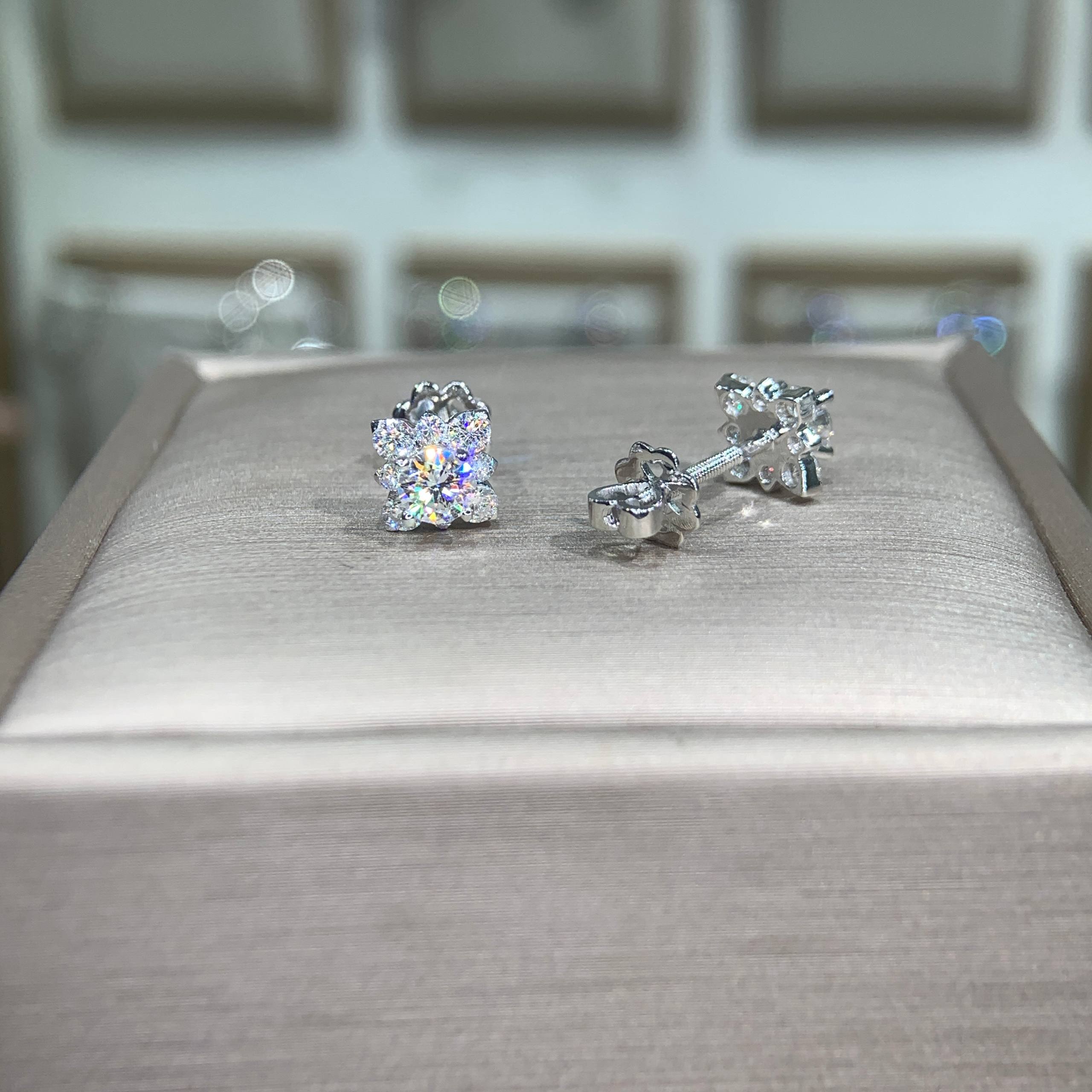 Bông tai kim cương Moissanite GRA (Y53) - Ảnh 3