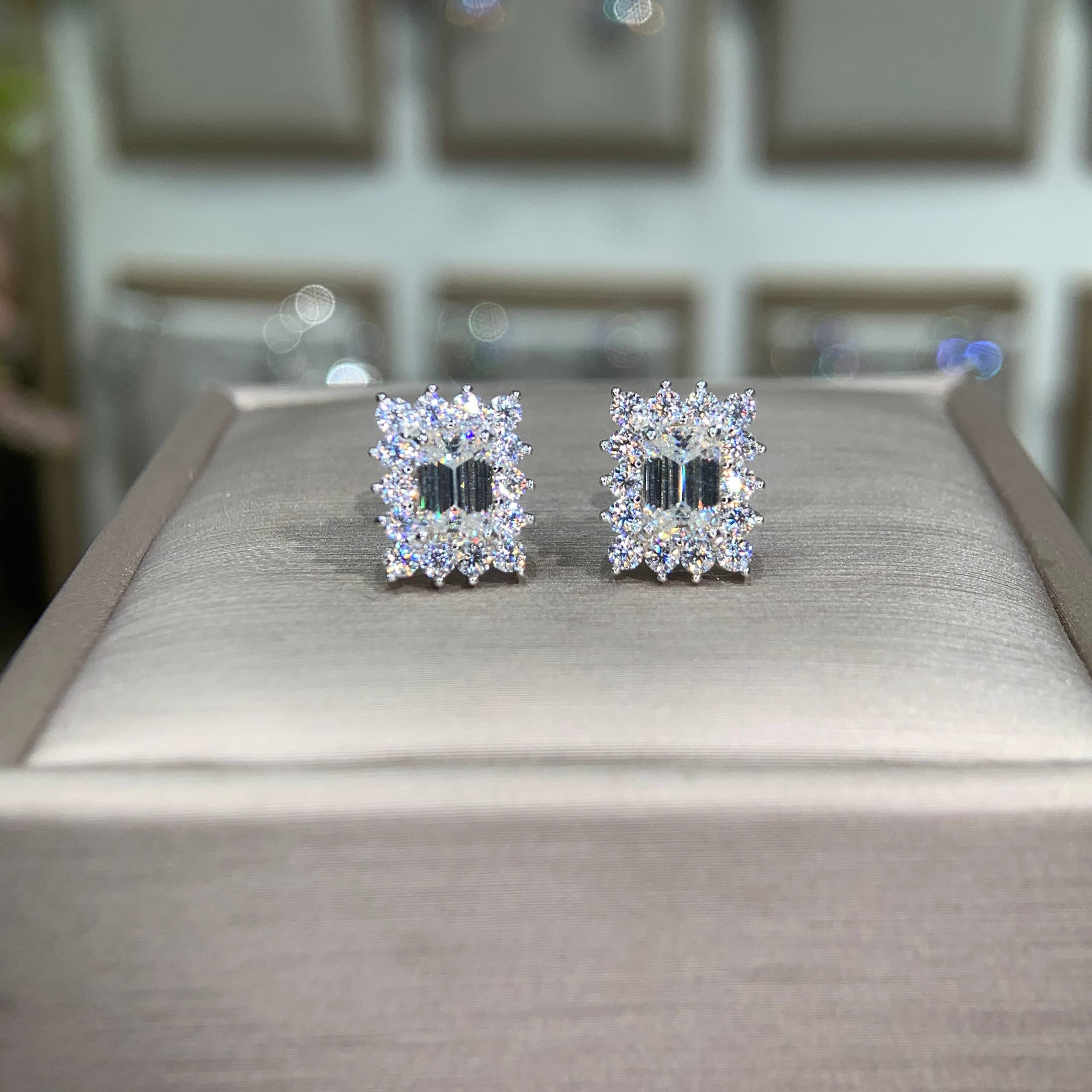 Bông tai kim cương Moissanite GRA (Z75)