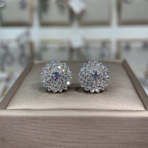 Bông tai kim cương Moissanite GRA (A387)