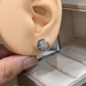 Bông tai kim cương Moissanite GRA (L17)