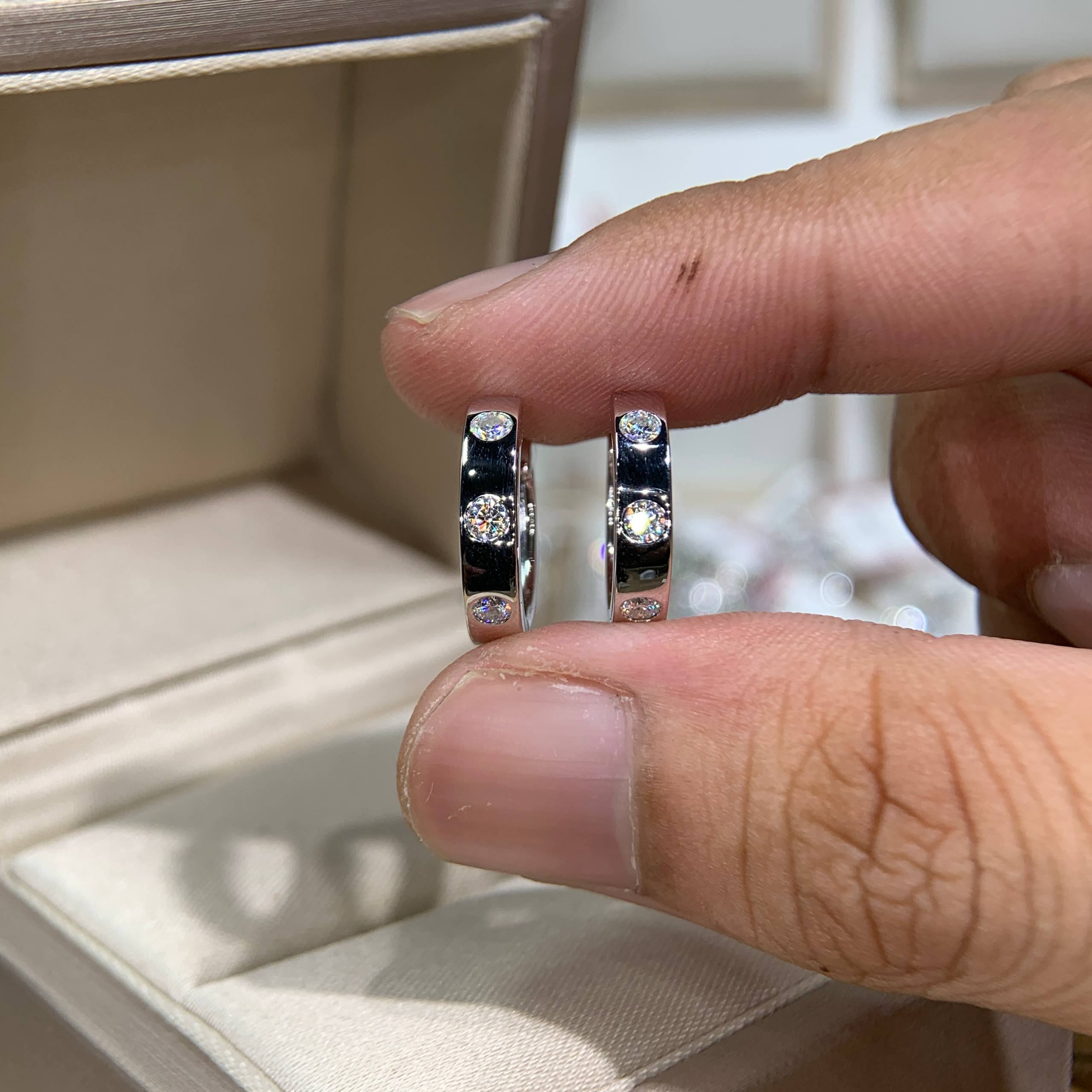 Bông tai kim cương Moissanite GRA (A060) - Ảnh 4
