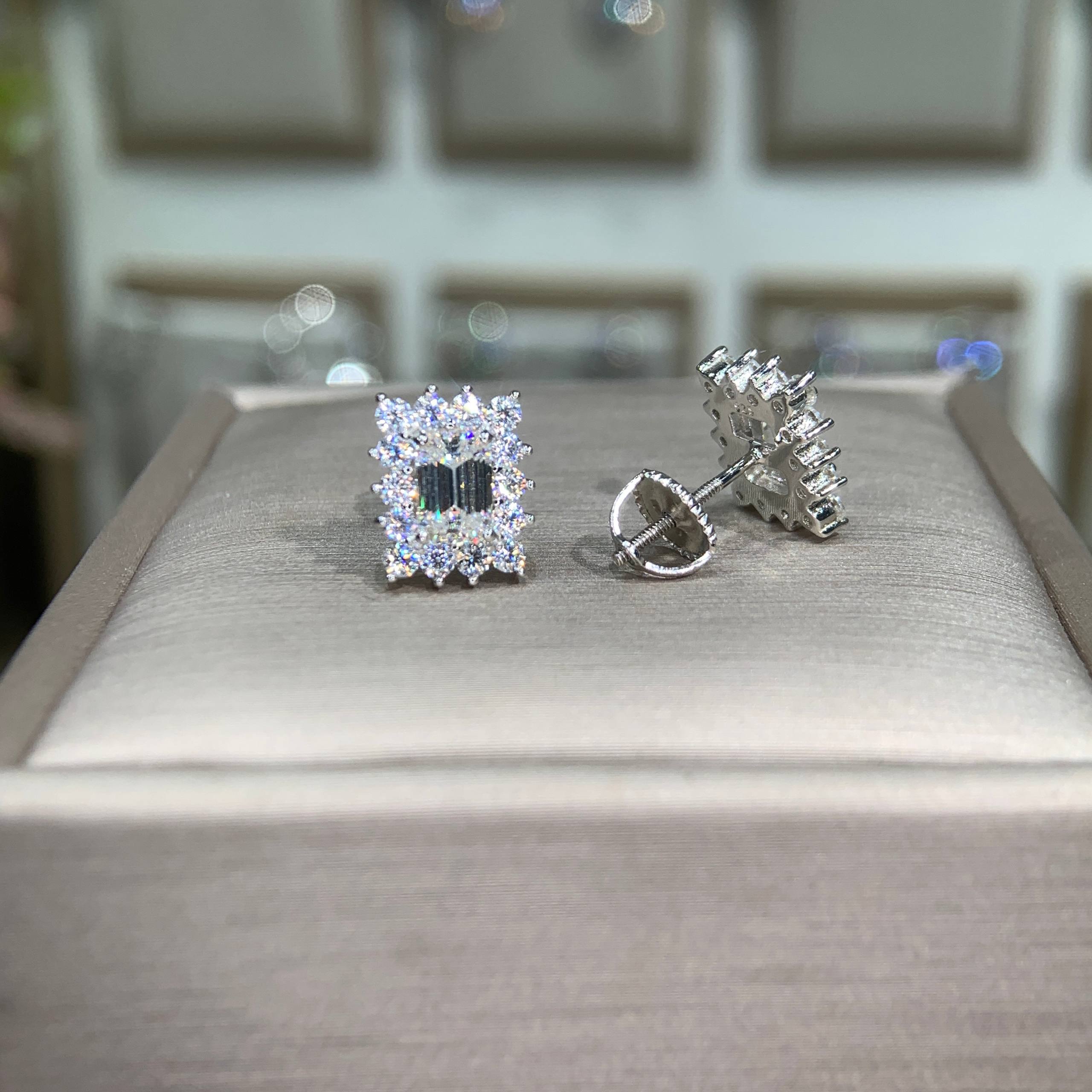 Bông tai kim cương Moissanite GRA (Z75) - Ảnh 6