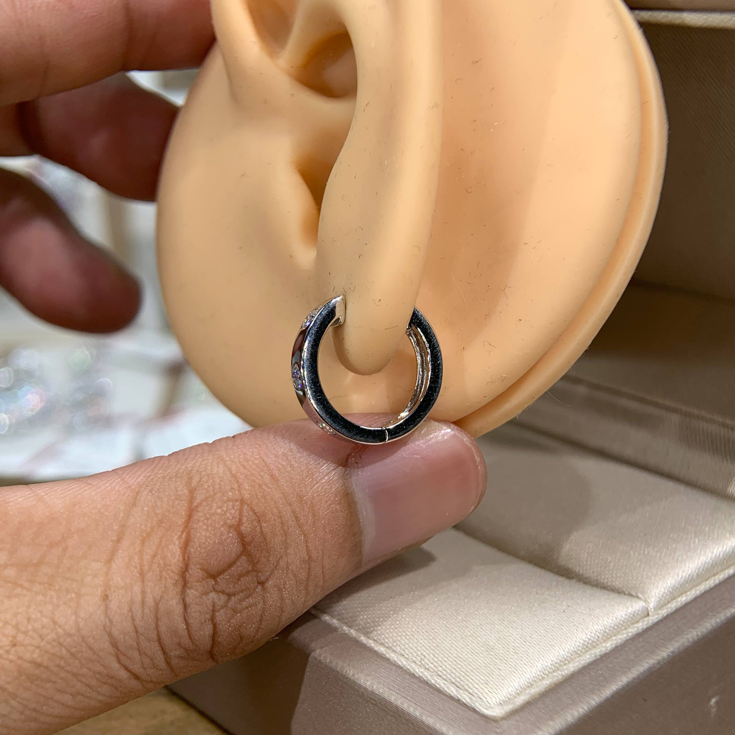 Bông tai kim cương Moissanite GRA (A060) - Ảnh 5