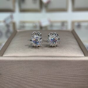 Bông tai kim cương Moissanite GRA (Y94)
