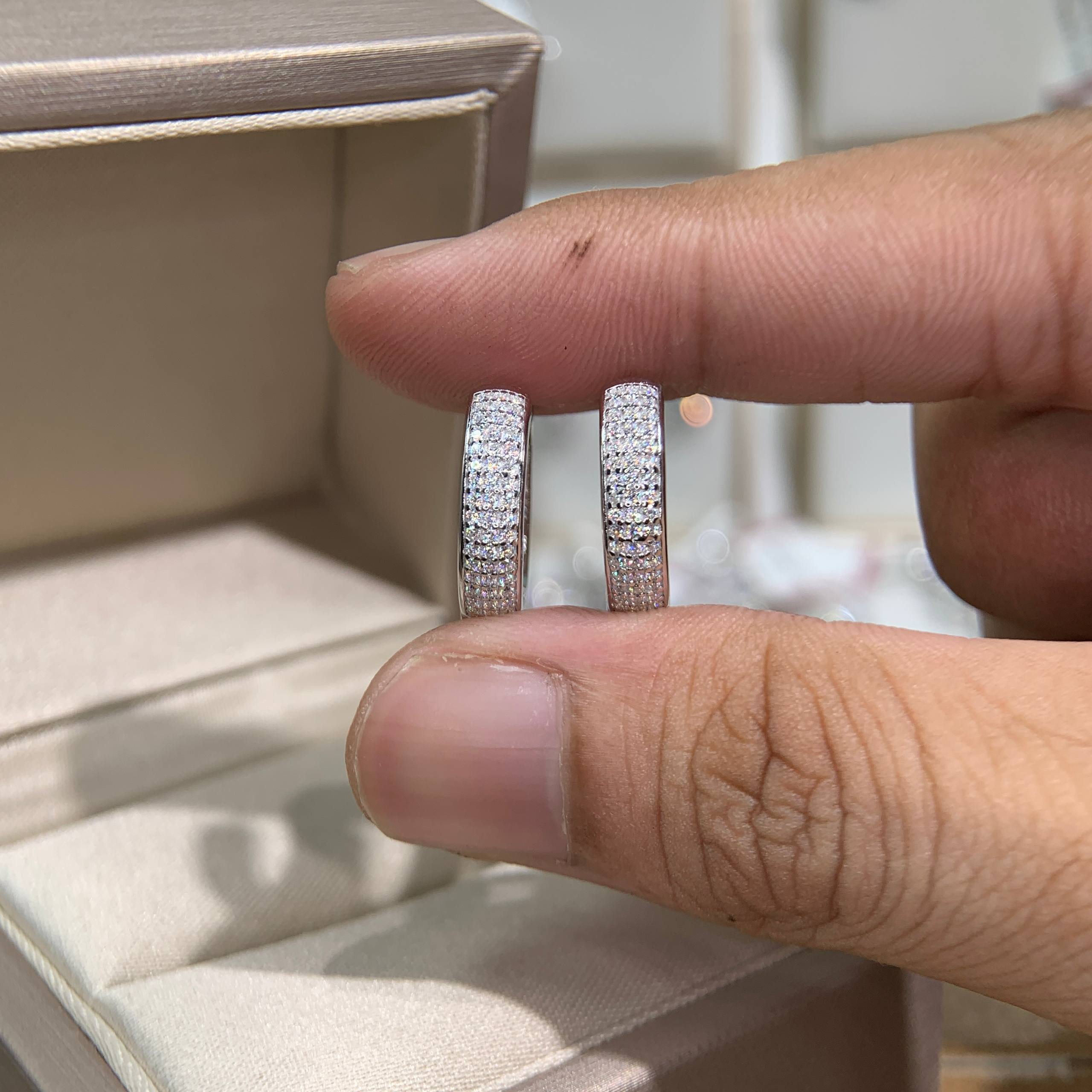 Bông tai kim cương Moissanite GRA (A043) - Ảnh 6