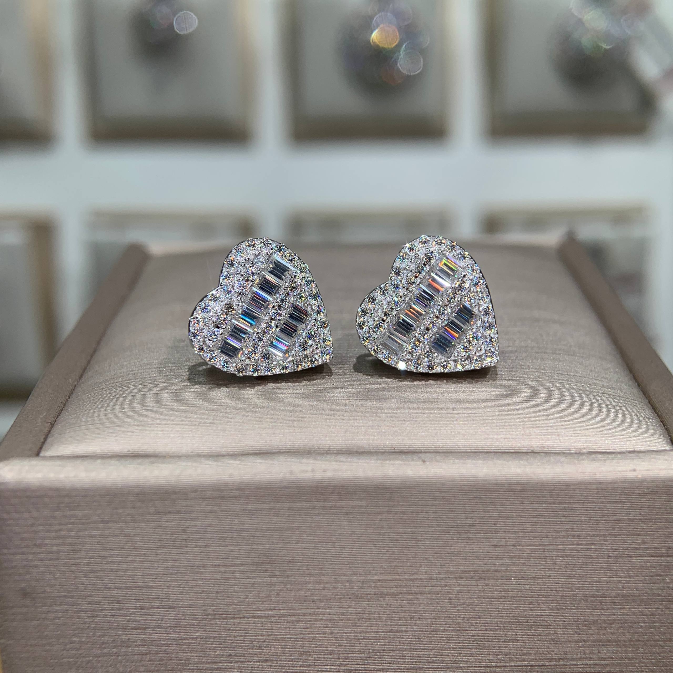Bông tai kim cương Moissanite GRA (A186) - Ảnh 3